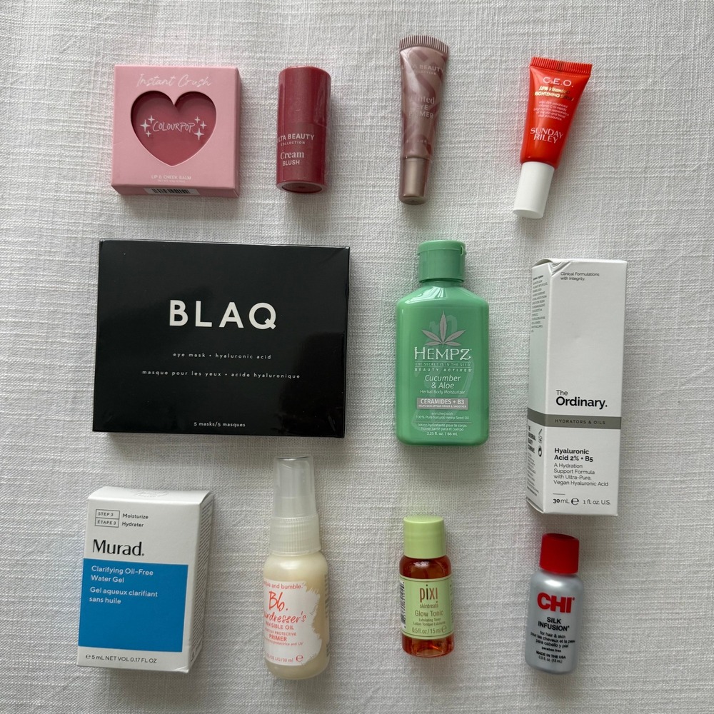 Beauty Bundle Sunday Riley The Ordinary ColourPop Murad Hempz Pixi‎ CHI 10pc Set